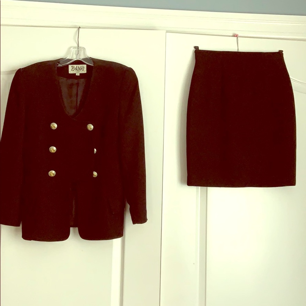 Black suit jacket with skirt